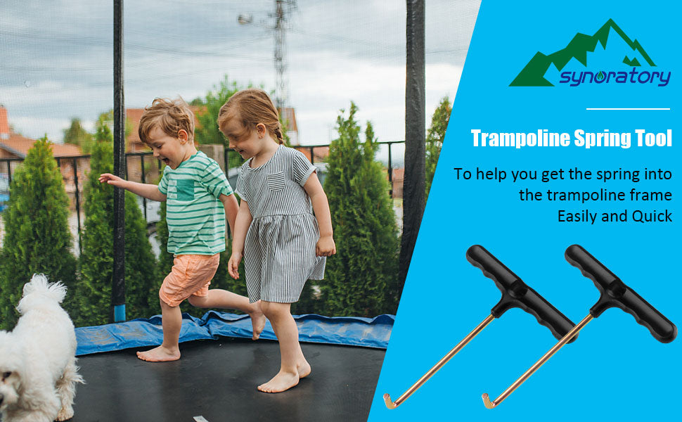 synoratory Trampoline Spring Pull Tool Kit 4 Pack Spring Puller for Trampoline,Trampoline Accessories T-Hook Puller