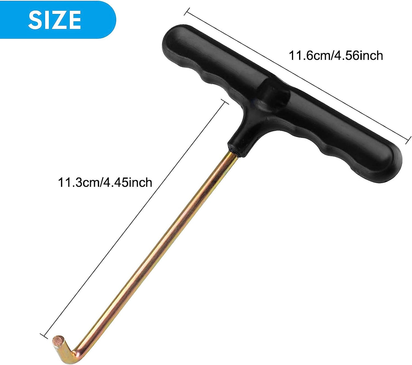 synoratory Trampoline Spring Pull Tool Kit 4 Pack Spring Puller for Trampoline,Trampoline Accessories T-Hook Puller