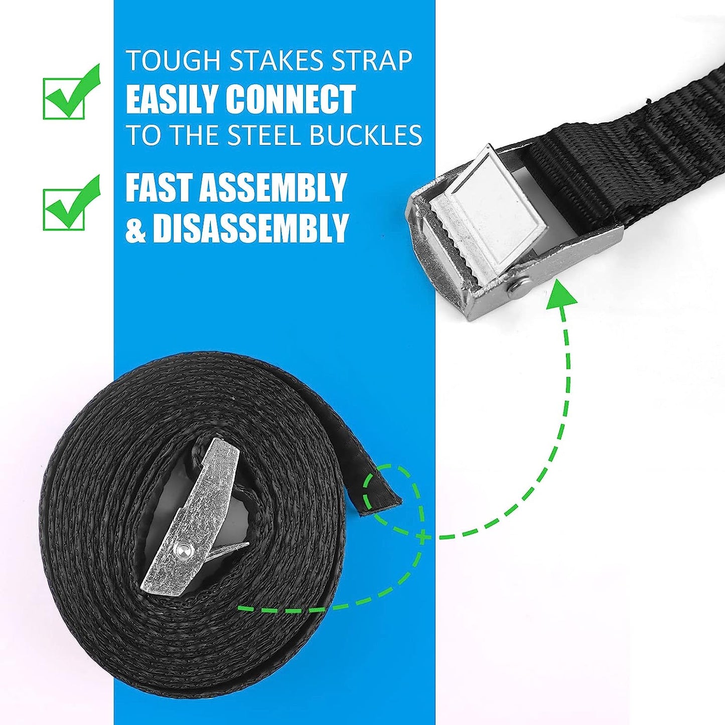 synoratory Heavy Duty Trampoline Stakes Anchors High Wind,Galvanized Steel Trampoline Anchors Kit for 15ft,14ft,12ft,10ftTrampoline,15.8inch Ground Anchors Trampoline Accessories