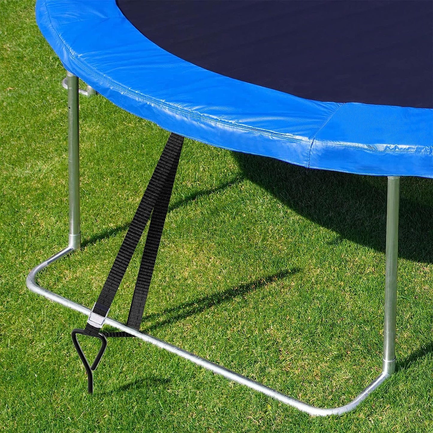 synoratory Heavy Duty Trampoline Stakes Anchors High Wind,Galvanized Steel Trampoline Anchors Kit for 15ft,14ft,12ft,10ftTrampoline,15.8inch Ground Anchors Trampoline Accessories