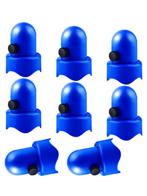 synoratory 1.5”Diameter Trampoline Enclosure Pole Caps with Screw Thumb for Trampoline Net Hook, 8 Pieces Safety Trampoline Pole Caps Blue