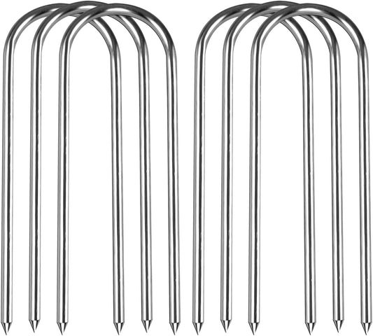 Trampolines Wind Stakes Heavy Duty U Type Sharp Ends Safety Ground Anchor Galvanized Steel for Soccer Goals, Camping Tents and Huge Garden Decoration
