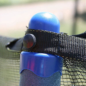 synoratory 1.5”Diameter Trampoline Enclosure Pole Caps with Screw Thumb for Trampoline Net Hook, 8 Pieces Safety Trampoline Pole Caps Blue