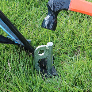 Tent Stakes Heavy Duty Ground Anchors Unbreakable and Inflexible for Camping,Galvanized Non-Rust Metal Tent Pegs 11.8inch Camping Stakes for Anchoring Tent, 8Pcs Canopy Stakes and 1pcs T-Hook