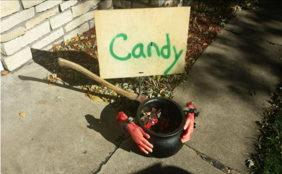 Body Parts Halloween Hands Decorations Fake Hand Halloween Bloody Dead Props Haunted House, Halloween Props for Halloween Party and Cosplay,Realistic Scary Halloween Decorations