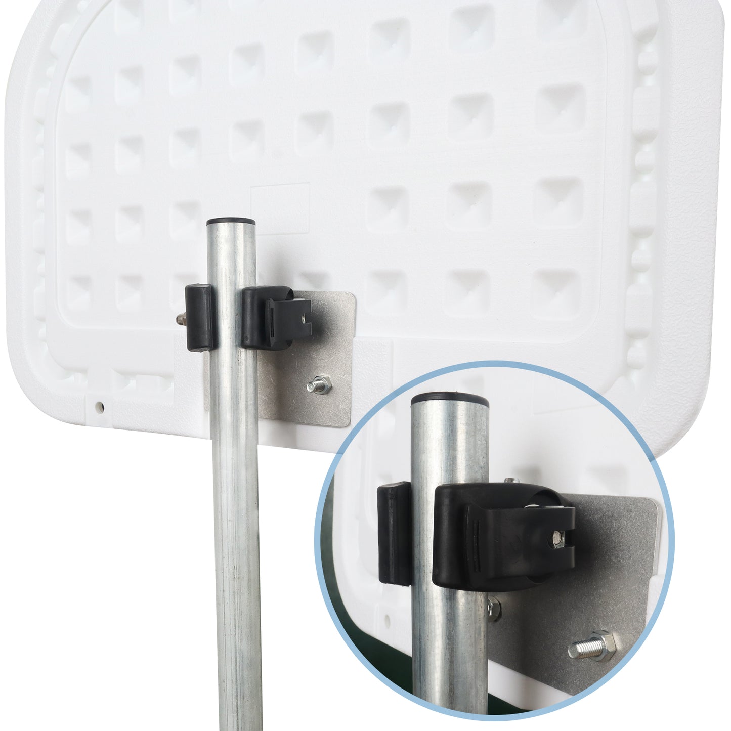 Trampoline Basketball Hoop,Mini Basketball and Pump Straight Pipe Trampoline Basketball Attachment Hoop diameter 9inch