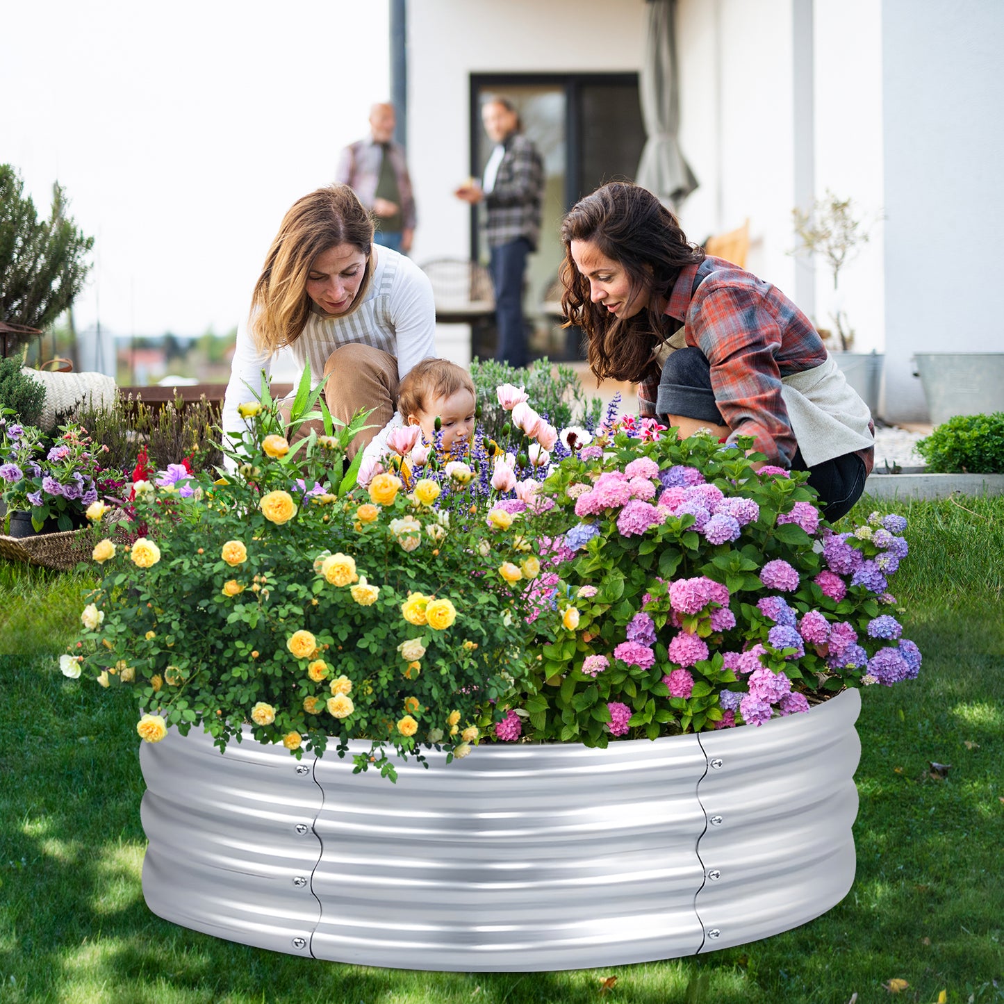 Synoratory Raised Garden Bed, 2x2x1ft Outdoor Raised Beds Kit for Planting Plants