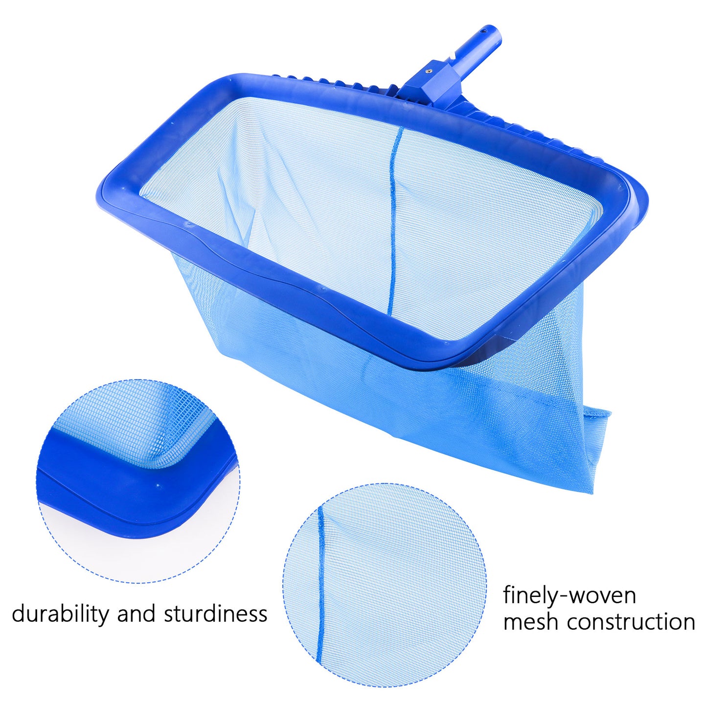 synoratory Pool Net Plastic Pool Skimmer Net with 5 Pcs Pool Skimmer Socks,Easy to cleaning