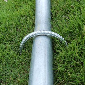 Trampoline Stakes Anchors High Wind Heavy Duty Trampoline Anchor Kit U Type Sharp Ends Safety Ground Anchor Galvanized Steel for Soccer Goals, Camping Tents and Huge Garden Decoration (8Pcs, Silver)
