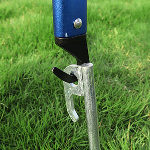 Tent Stakes Heavy Duty Ground Anchors Unbreakable and Inflexible for Camping,Galvanized Non-Rust Metal Tent Pegs 11.8inch Camping Stakes for Anchoring Tent, 8Pcs Canopy Stakes and 1pcs T-Hook